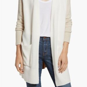 Madewell Women's Cream Open-Front Sweater